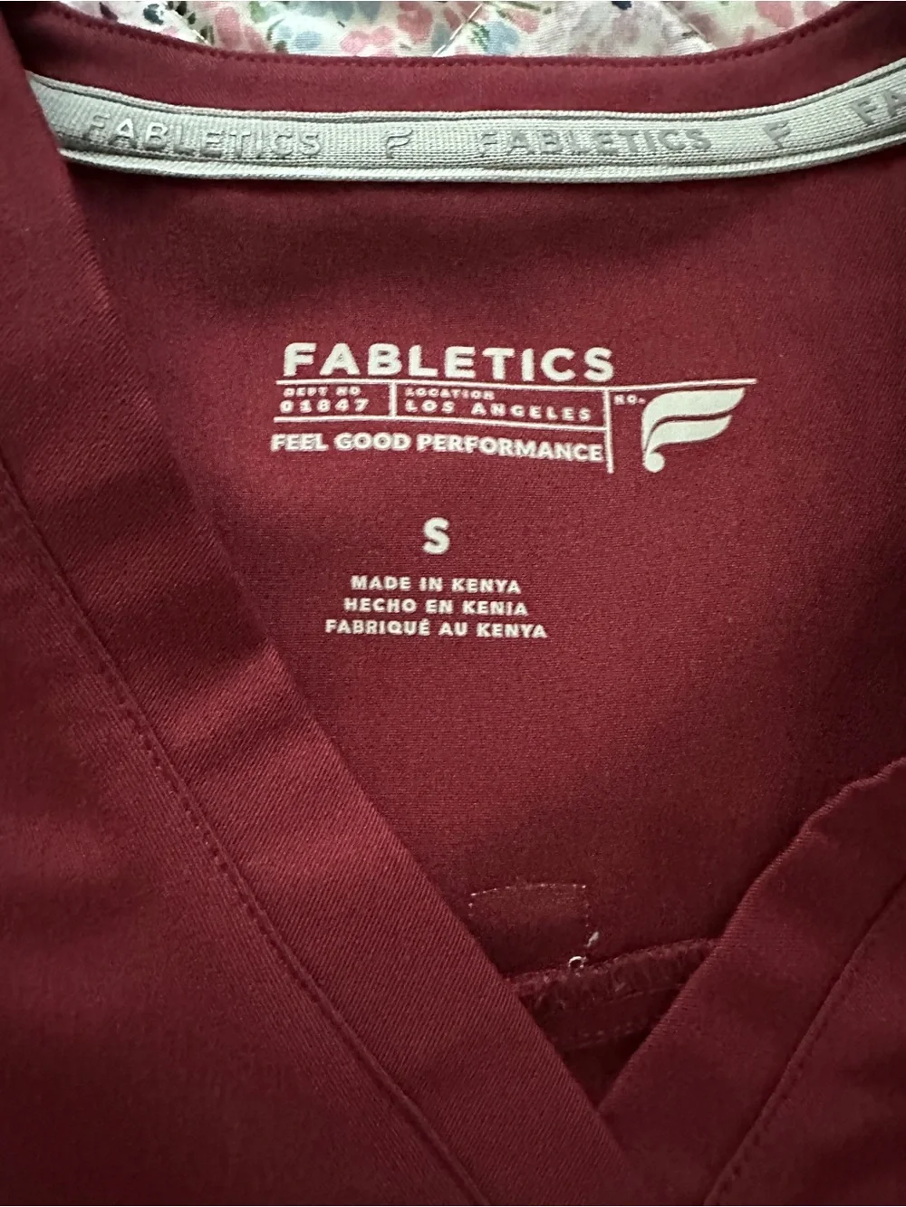 Fabletics Maroon Scrub Set - Picture 6 of 6